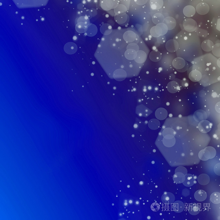 蓝色和白色的散景背景