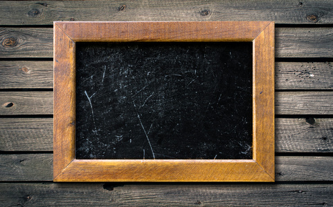 老式木制框架黑板