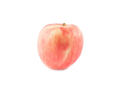 熟透的红苹果。在白色背景上孤立