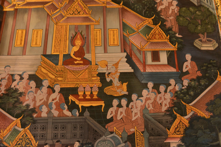 老佛有关的传统泰式风格绘画艺术的杰作