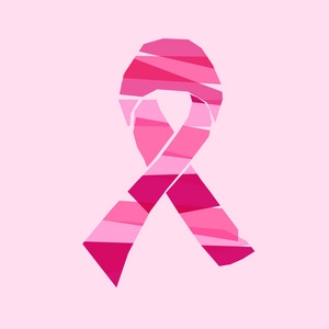 乳腺癌癌症认识色带与透明花边 eps10 文件
