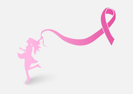 乳腺癌癌症认识色带与女人形状 eps10 文件