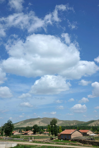 内蒙古草原科尔沁村庄图片