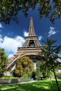 与公园在法国巴黎的埃菲尔铁塔