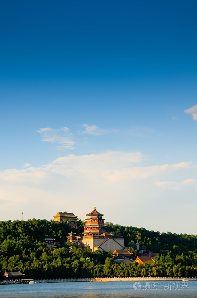 中国北京颐和园的全景