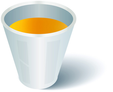杯橙汁白隔离