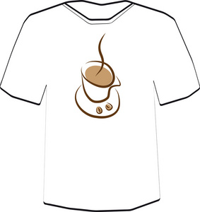 咖啡。t 恤设计模板
