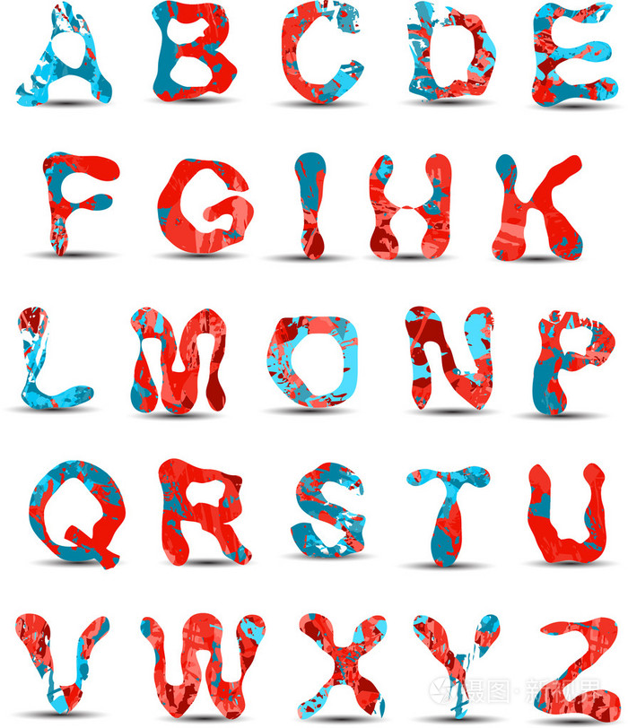 字母设计多彩