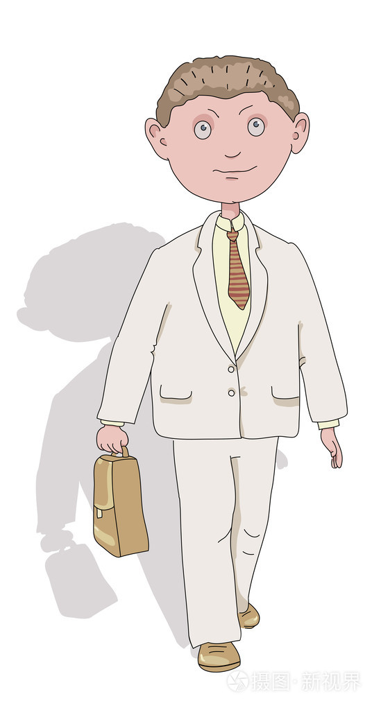 光西装的年轻男人的形象