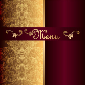 luxusn menu design v retro stylu