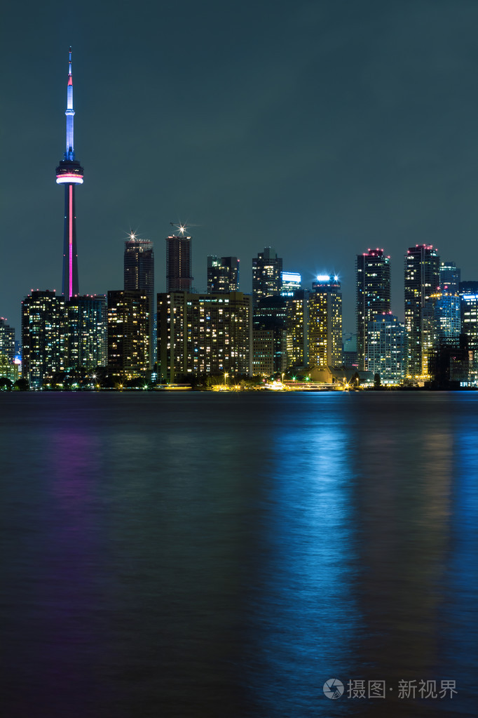 在晚上的多伦多市