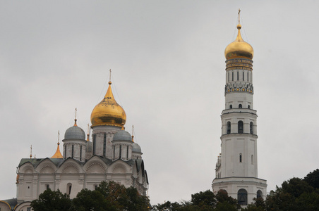 莫斯科克里姆林宫 Ivan 大钟楼和大教堂的大天使