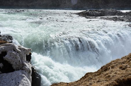 gullfoss 落在冰岛