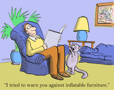 猫说充气家具是个错误