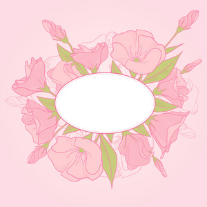 用鲜花和文本框中的背景照片