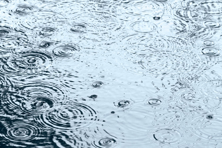 雨滴涟漪图片