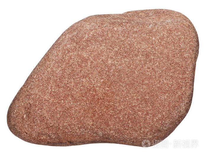 棕色的石头被孤立在白色背景上