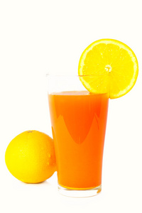 桔子汁和橙白切片
