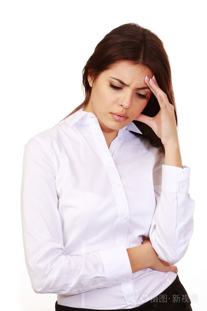 头疼的女人照片-正版商用图片1d774s-摄图新视界