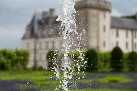 花园和在法国卢瓦尔河谷城堡 de villandry