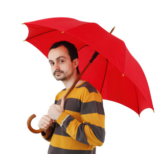 伞的男人