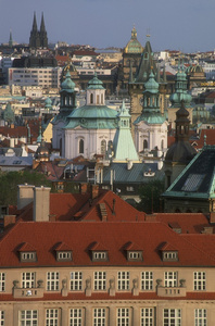 在捷克共和国首都布拉格的鸟瞰图