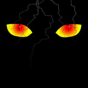 可怕的眼睛黑色背景图片