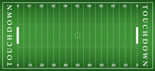 美式足球场背景人造草皮。足球场从上面的视图。eps10 格式矢量插画