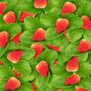 无缝纹理的多汁的草莓