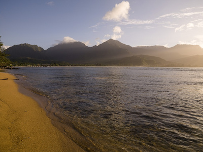 岸边，kaui 夏威夷