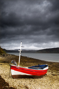 小船在岸边 洛哈林 苏格兰