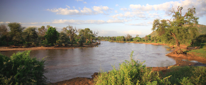 义尼罗河河的全景视图图片
