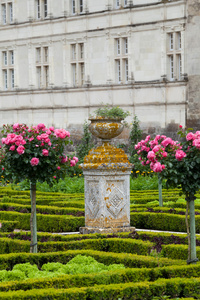 花园和在法国卢瓦尔河谷城堡 de villandry