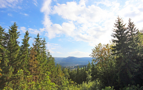 山 karkonosze 波兰的景观