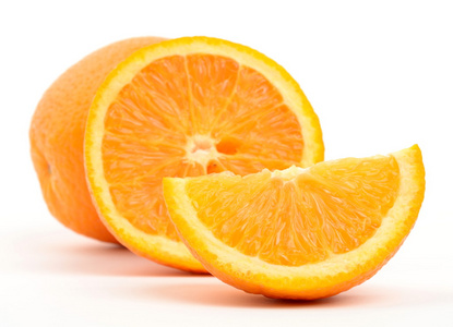 橙子上白色隔离