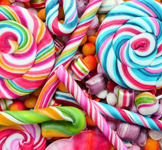 多彩多姿的背景所作的各种多彩糖果