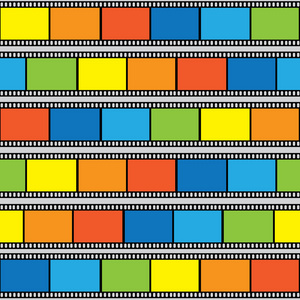 无缝图案彩色电影
