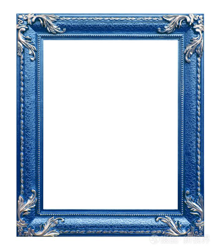 在白色背景上的蓝色相框照片-正版商用图片1d9h1m-摄图新视界