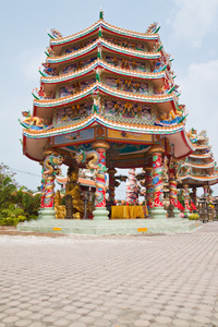 美中国神社和蓝色的天空 春武里 eas 的一部分