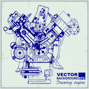 在方格纸上绘制旧引擎
