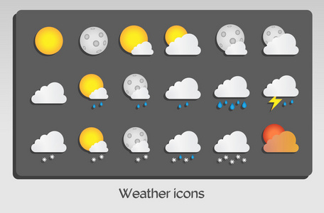 天气图标设置平面设计