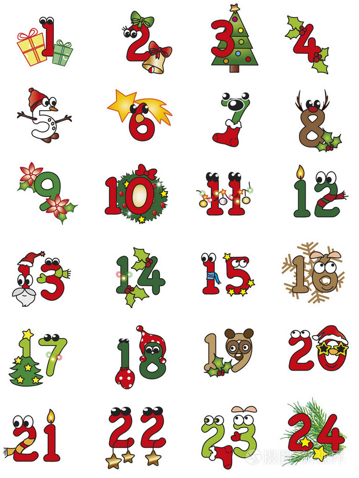 圣诞节的数字