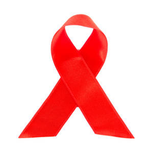 红丝带艾滋病毒，艾滋病在白色隔离