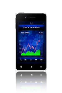 股票外汇市场与业务触摸屏智能手机