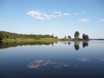 在北部的卡累利阿，俄罗斯美丽的湖