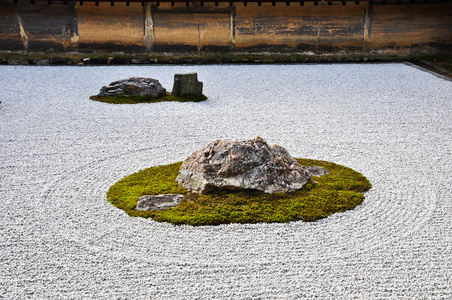 在日本京都安寺石花园