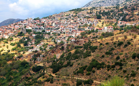 arachova，维，希腊的著名度假小镇