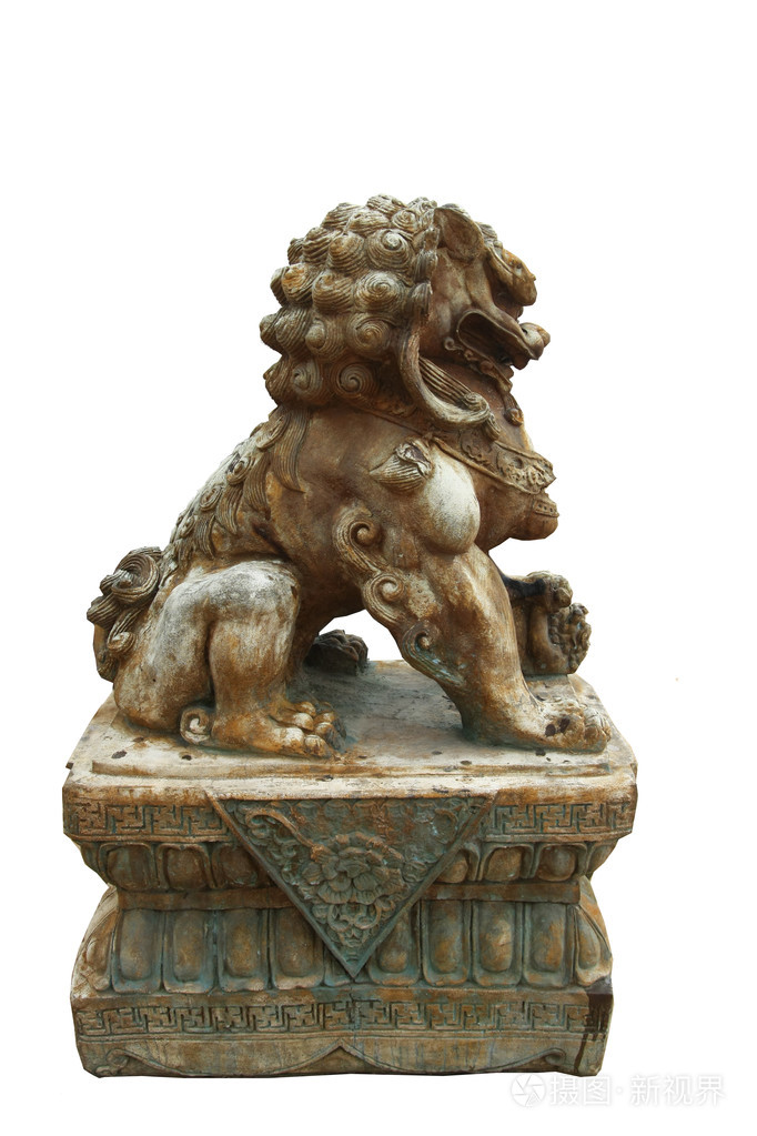 石中国狮子雕像