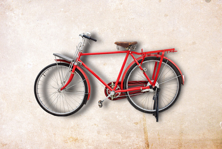 红色复古自行车