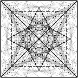 创建多维数据集和其六个面矢量金字塔